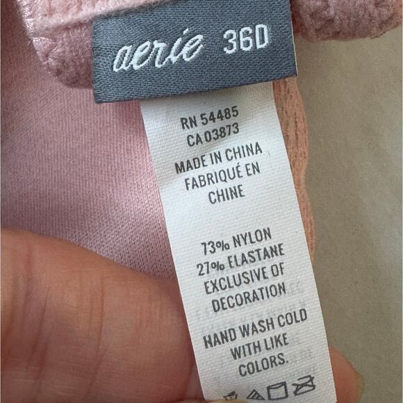 Aerie Real Happy Wireless Bra Size 36D Slumber Party NWT Lightly Lined Lace Trim - Picture 10 of 10